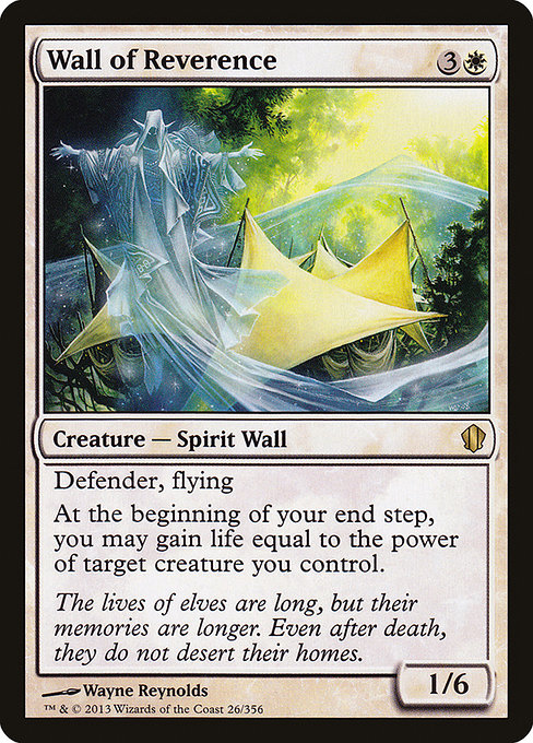 Wall of Reverence (Commander 2013 #26)