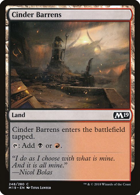 Cinder Barrens (Core Set 2019 #248)