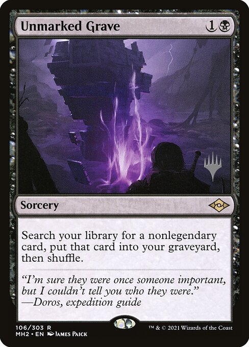 Unmarked Grave (Modern Horizons 2 Promos #106)