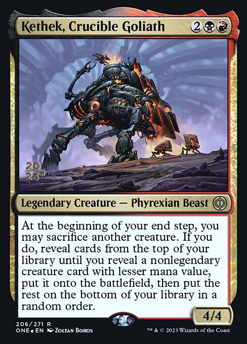 Kethek, Crucible Goliath (Phyrexia: All Will Be One Promos #206s)