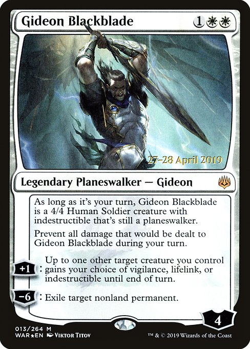 Gideon Blackblade (War of the Spark Promos #13s)