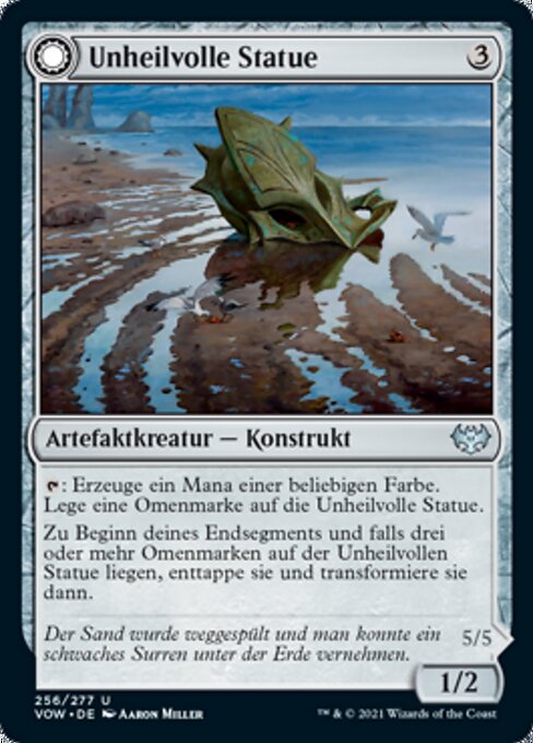 Unheilvolle Statue