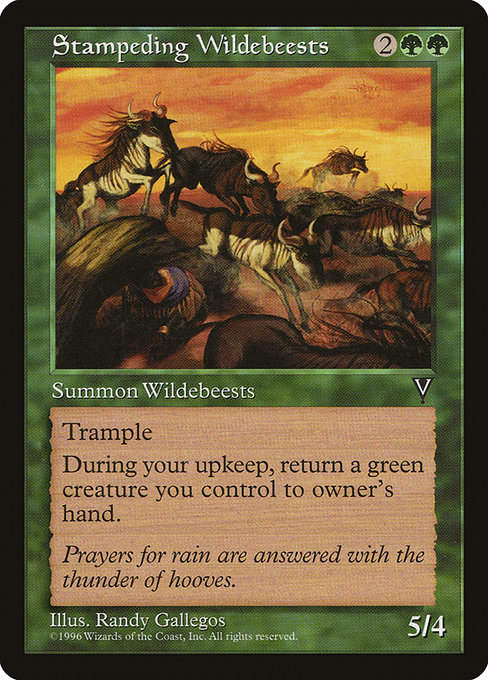 Stampeding Wildebeests card image