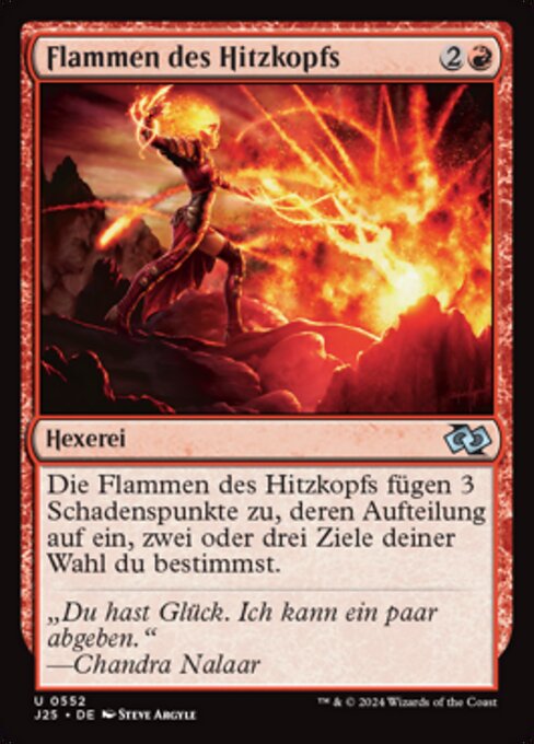 Flammen des Hitzkopfs