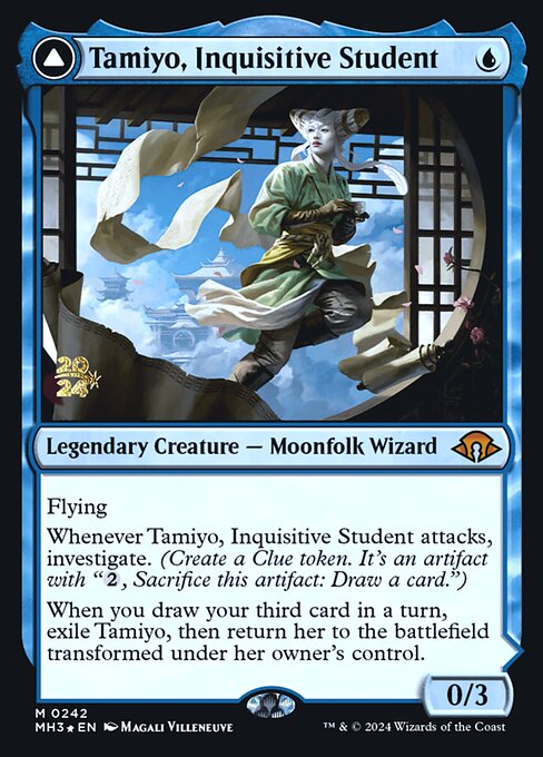 Tamiyo, Inquisitive Student // Tamiyo, Seasoned Scholar (Modern Horizons 3 Promos #242s)