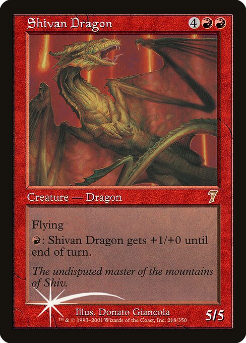 Shivan Dragon (Seventh Edition #218★)