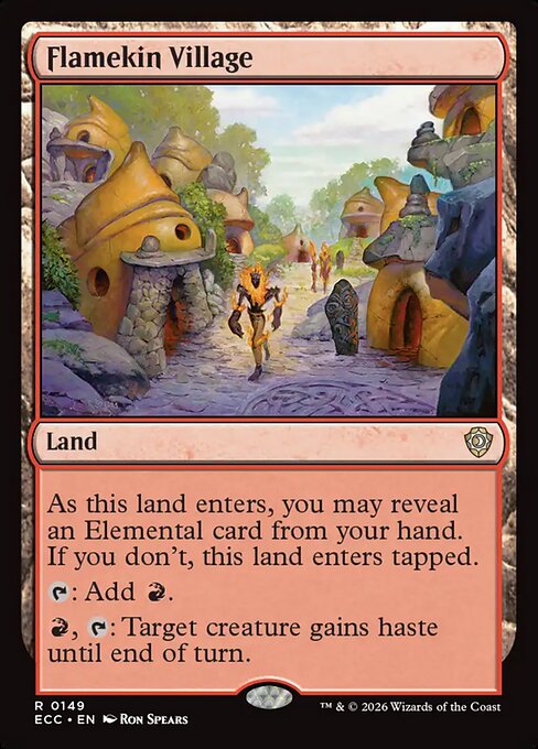 Flamekin Village magic the gathering card art