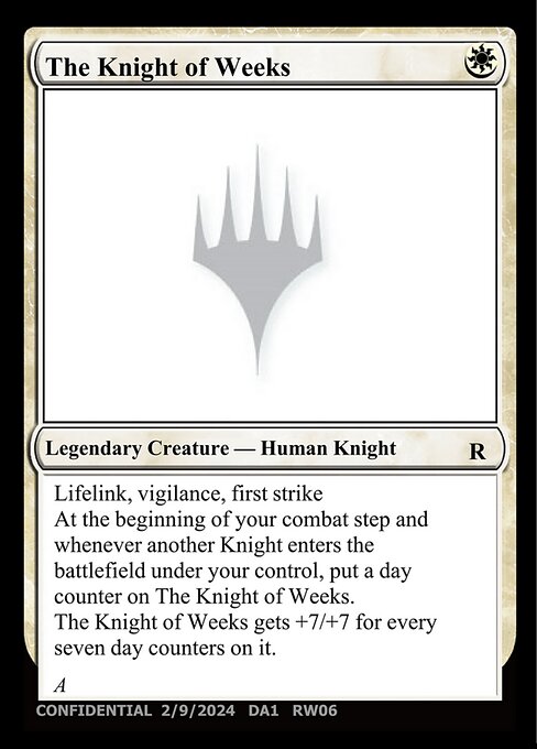 The Knight of Weeks (Unknown Event #RW06)