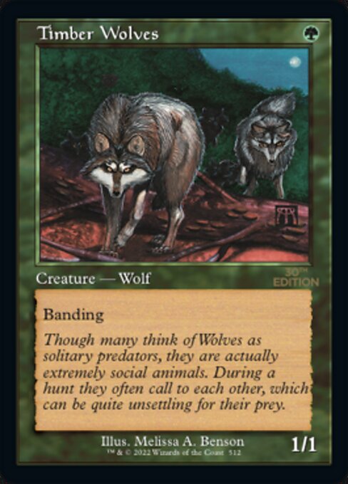 Timber Wolves (30th Anniversary Edition #512)