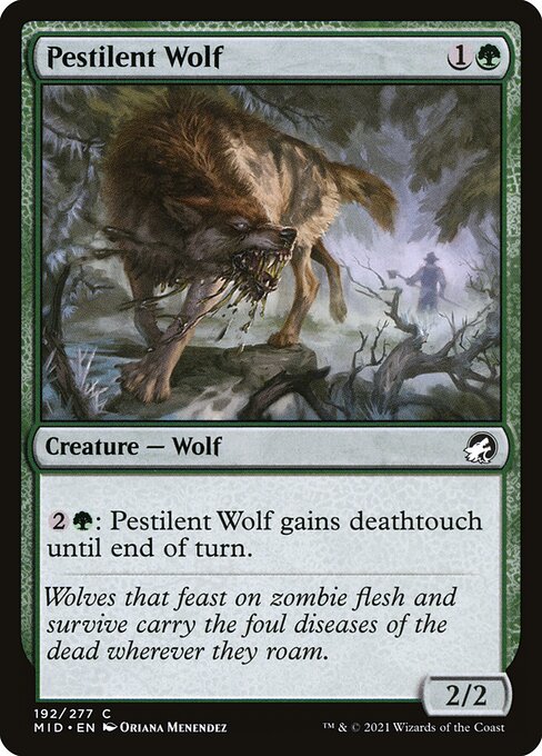 Pestilent Wolf (Innistrad: Midnight Hunt #192)