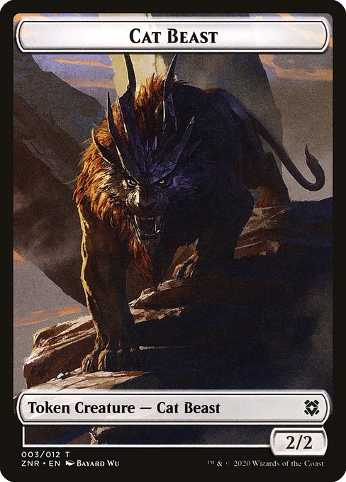 Cat Beast (Zendikar Rising Tokens #3)