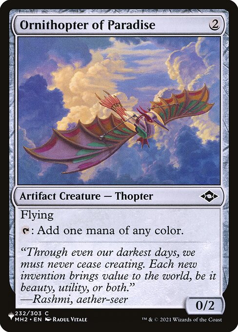 Ornithopter of Paradise (The List)