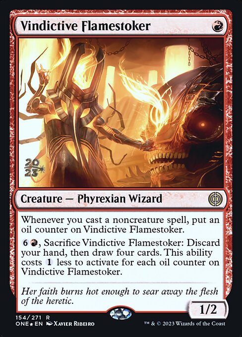 Vindictive Flamestoker (Phyrexia: All Will Be One Promos #154s)