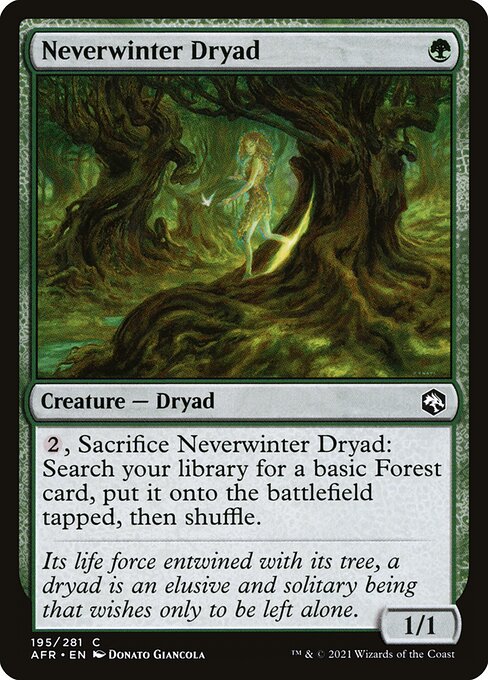 Neverwinter Dryad card image