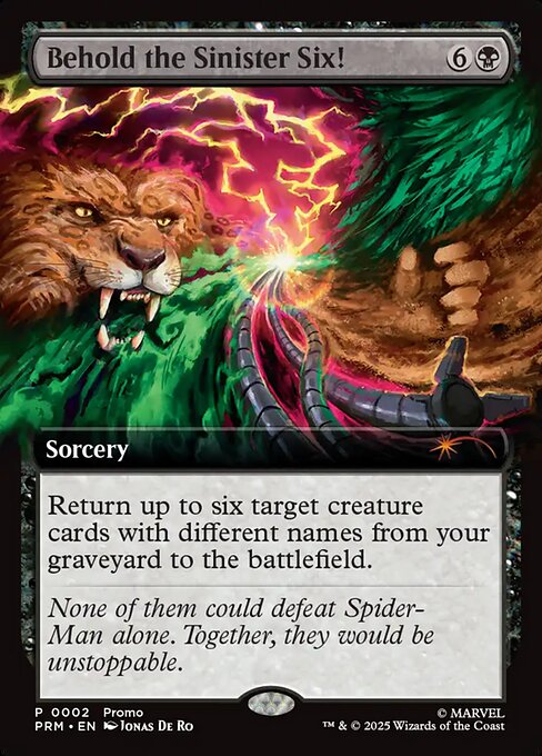 Behold the Sinister Six! magic the gathering card art