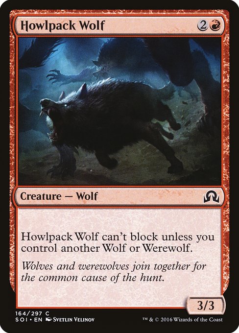 Howlpack Wolf (Shadows over Innistrad #164)
