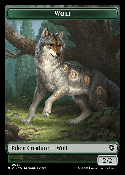 Wolf (Bloomburrow Commander Tokens #32)