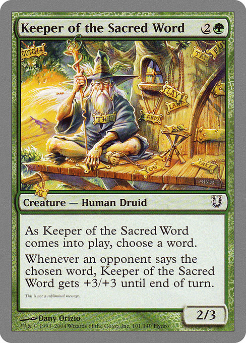 Keeper of the Sacred Word (Unhinged #101)