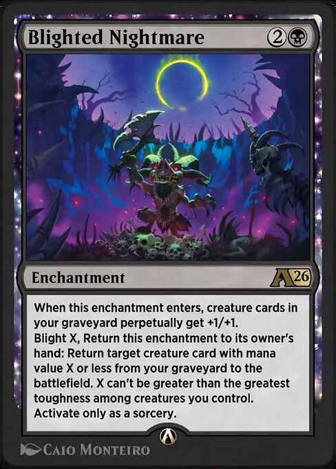 Blighted Nightmare magic the gathering card art