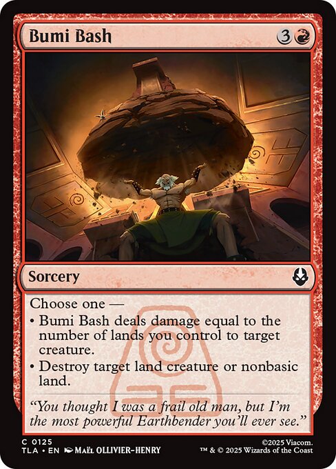 Bumi Bash magic the gathering card art