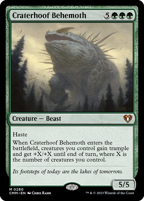 Craterhoof Behemoth (Commander Masters #280)