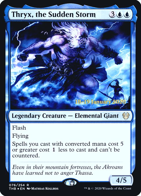 Thryx, the Sudden Storm (Theros Beyond Death Promos #76s)