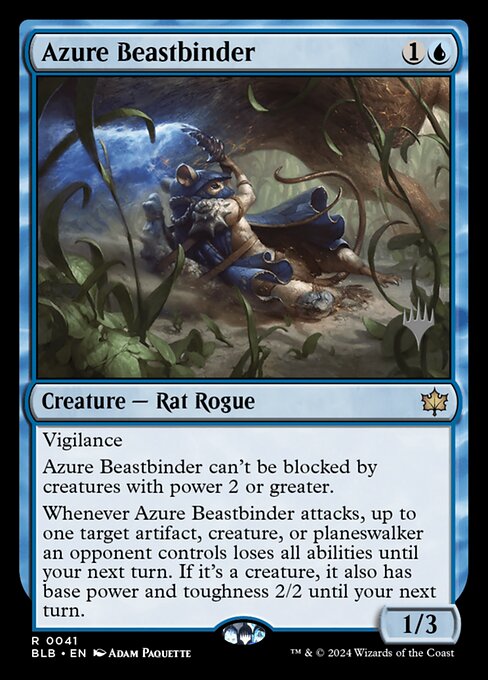 Azure Beastbinder (Bloomburrow Promos #41p)