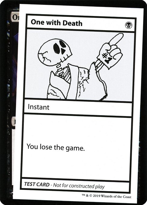 One with Death (Mystery Booster Playtest Cards 2021 #45)