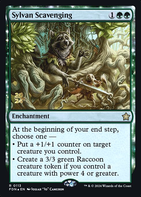 Sylvan Scavenging (Foundations Promos #113s)