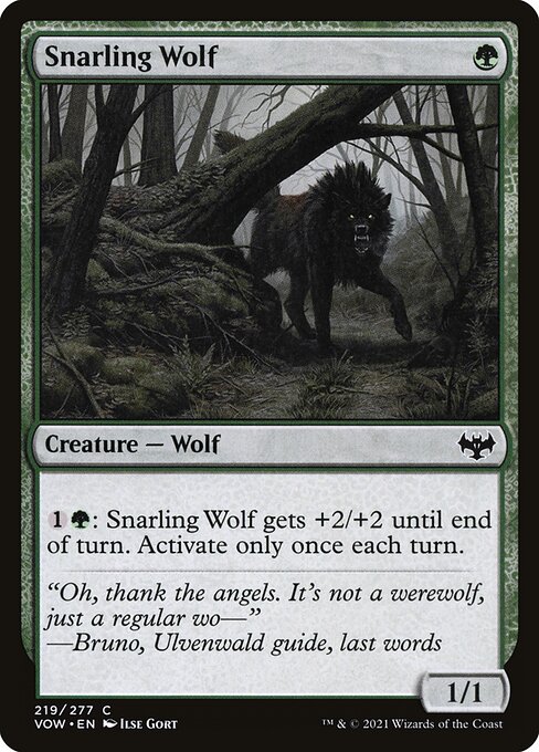 Loup menaçant|Snarling Wolf