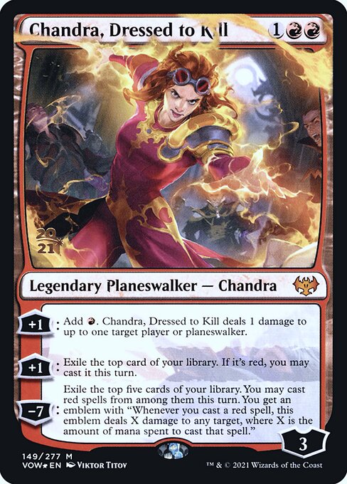 Chandra, Dressed to Kill (Innistrad: Crimson Vow Promos #149s)