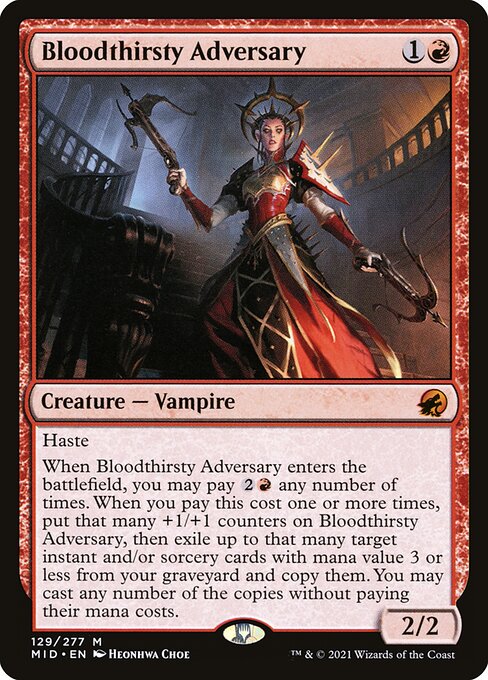 Bloodthirsty Adversary (Innistrad: Midnight Hunt #129)