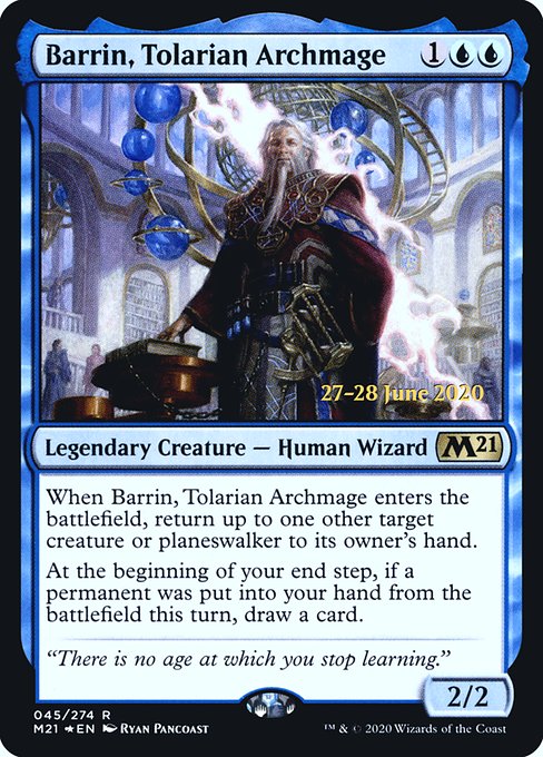 Barrin, Tolarian Archmage (Core Set 2021 Promos #45s)