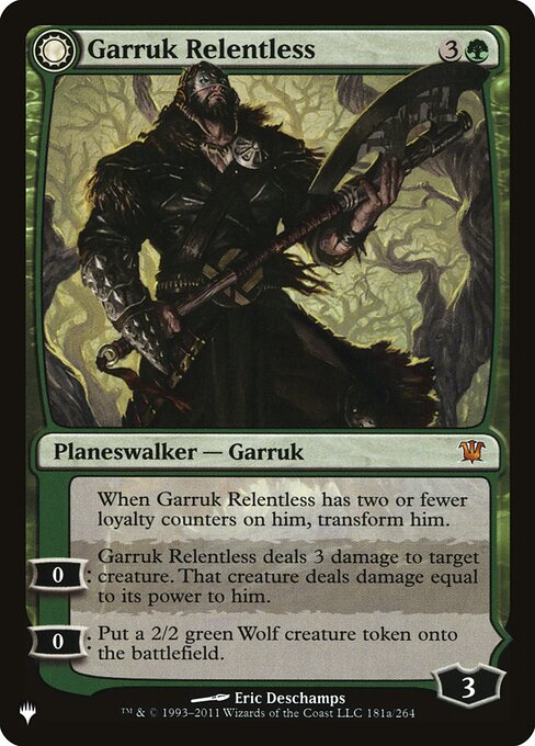Garruk Relentless // Garruk, the Veil-Cursed (plst) ISD-181