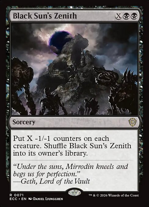 Black Sun's Zenith magic the gathering card art