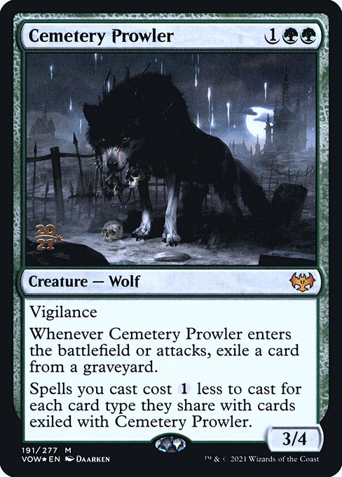Cemetery Prowler (Innistrad: Crimson Vow Promos #191s)