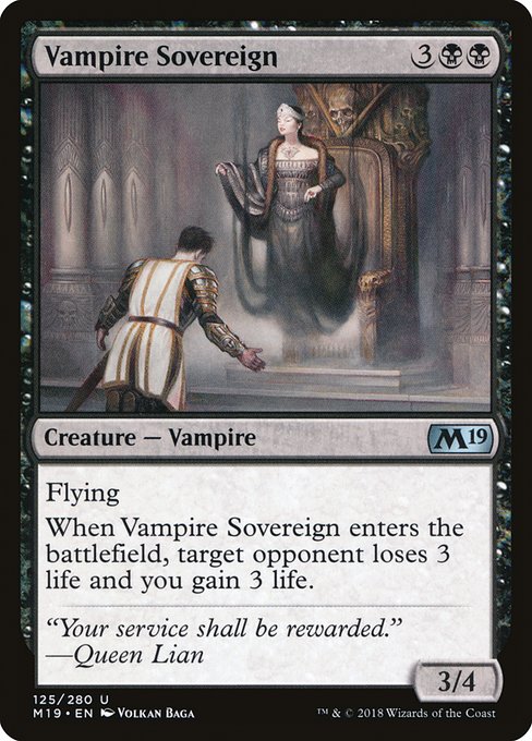 Vampire Sovereign (Core Set 2019 #125)