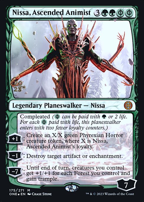 Nissa, Ascended Animist (Phyrexia: All Will Be One Promos #175s)