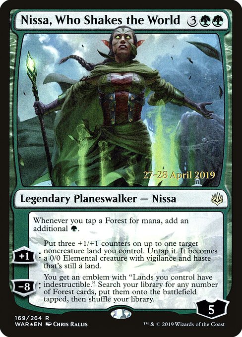 Nissa, Who Shakes the World (War of the Spark Promos #169s)