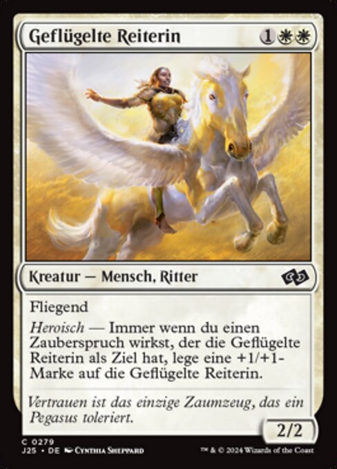 Geflügelte Reiterin