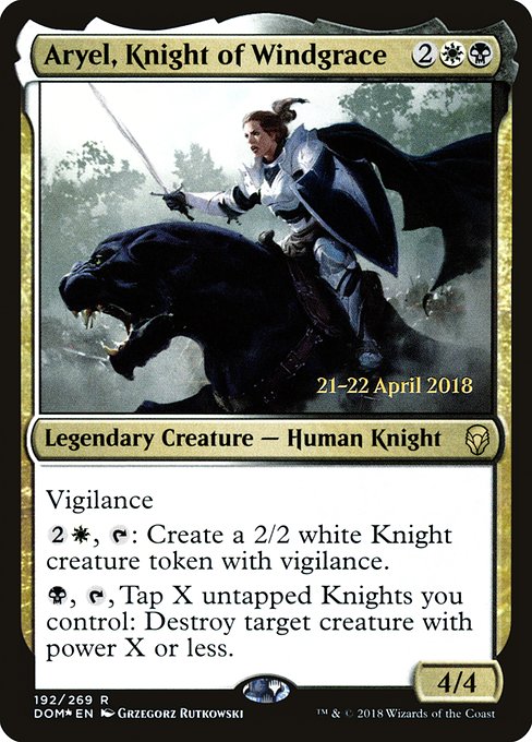 Aryel, Knight of Windgrace (Dominaria Promos #192s)