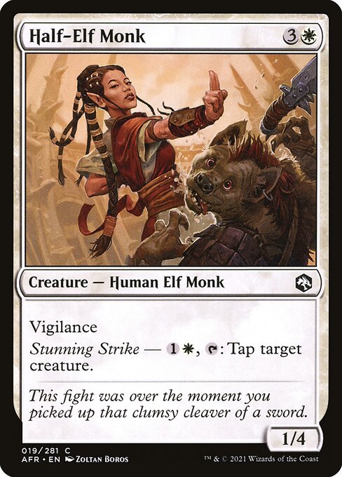 Half-Elf Monk card image