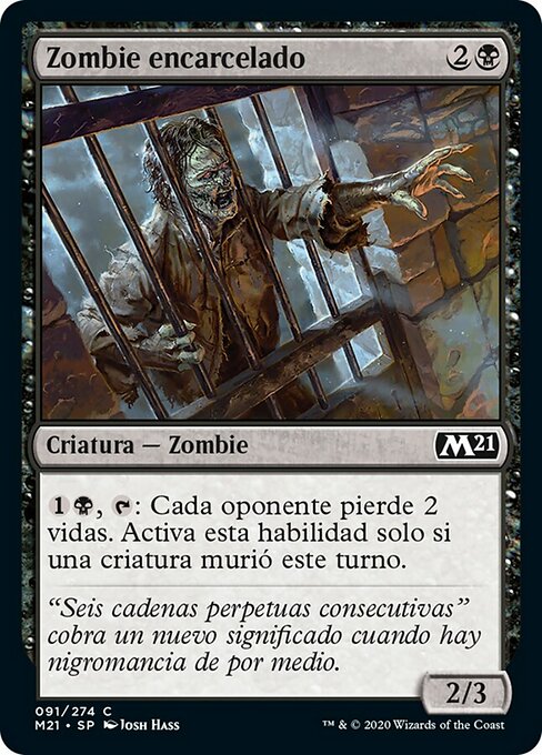 Caged Zombie (Core Set 2021 #91)