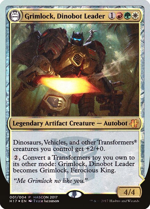 Grimlock, Dinobot Leader // Grimlock, Ferocious King card image