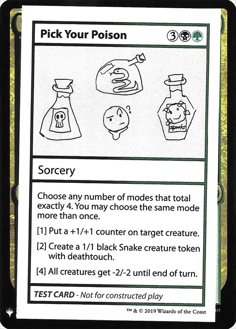 Pick Your Poison (Mystery Booster Playtest Cards 2019 #97)