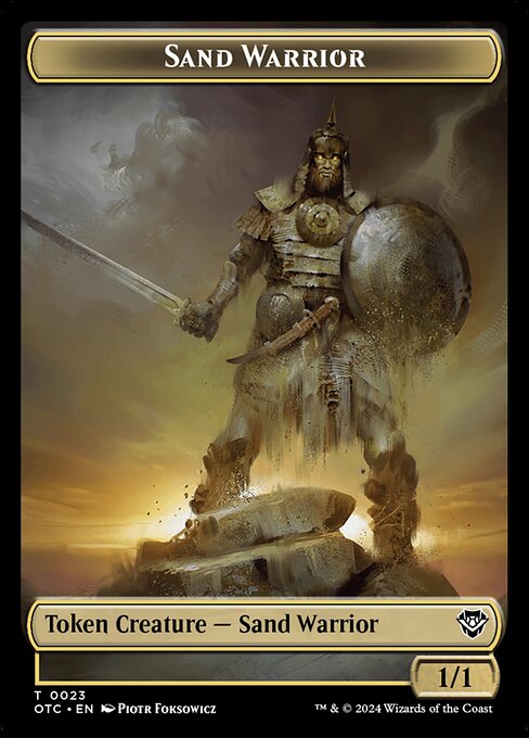 Sand Warrior (Outlaws of Thunder Junction Commander Tokens #23)