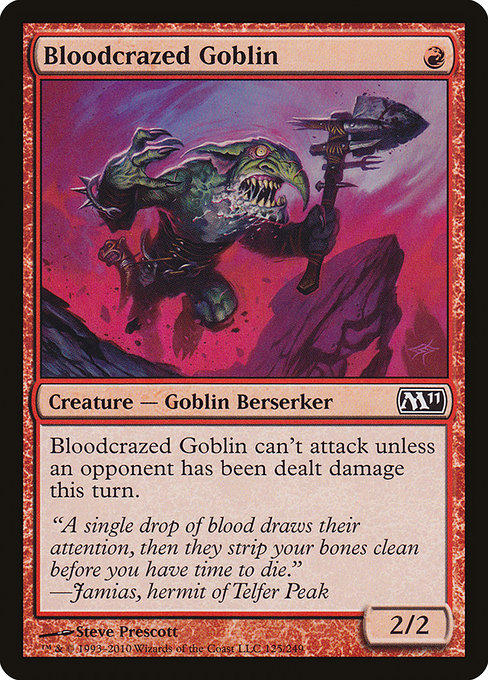 Bloodcrazed Goblin (Magic 2011 #125)