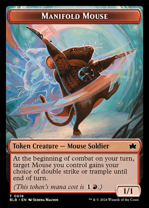 Manifold Mouse (Bloomburrow Tokens #18)