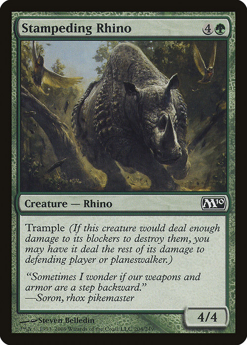 Stampeding Rhino card image