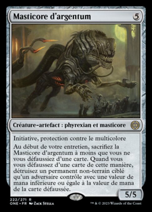 Argentum Masticore (Phyrexia: All Will Be One #222)